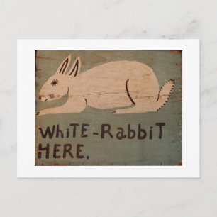 Folk Art Rabbit Vykort