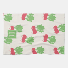 Folk Art Radish Scatter Kökshandduk