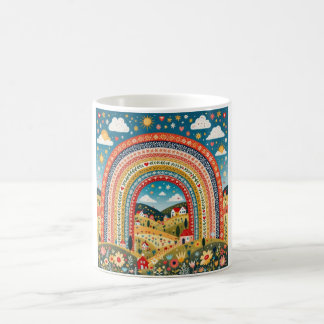 Folk Art Rainbow Mug Kaffemugg