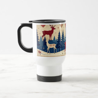 Folk-Art Reindeer Pattern Mug Resemugg