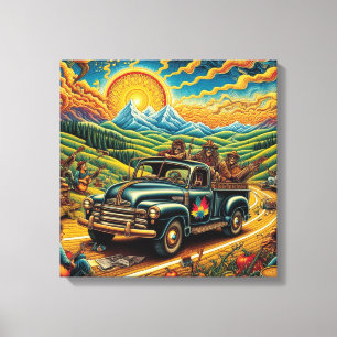 Folk Art Road Resa Canvastryck