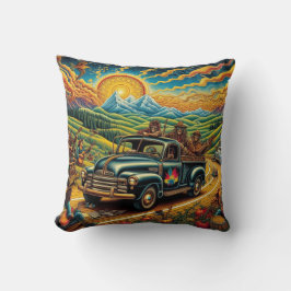 Folk Art Road Resa Kudde