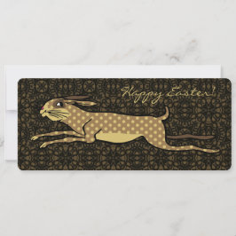 Folk Art Running Bunny Anpassningsbar Påsk Card Julkort