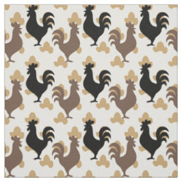 Folk Art Rustic Farm Tupp - Svart Mocha Senap Tyg
