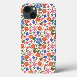 Folk Art Stil Blommigt om White iPad Mini Case