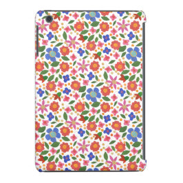 Folk Art Stil Blommigt om White iPad Mini Case