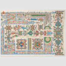 Folk art stil ornate decoupage papper