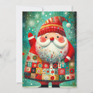 Folk Art Tomte Julkort