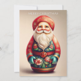 Folk Art Tomte Julkort