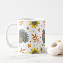 Folk Art Turkey Coffee Mugg