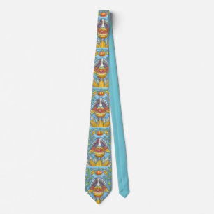 FOLK ART TURKEY, COLORFUL THANKSGIVING HELGDAG TIE SLIPS