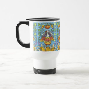 FOLK ART TURKEY, THANKSGIVING COMMUTER RESEMUGG