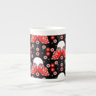 Folk Art Uggla Benporslin Mugg