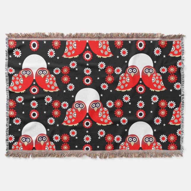 Folk Art Uggla Filt (Framsidan)