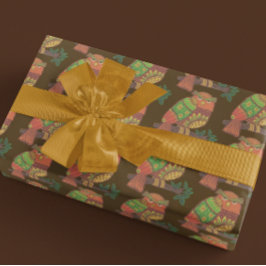 Folk Art Uggla på Grenar Tillfällen Presentpapper