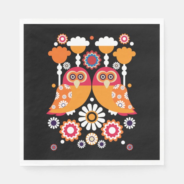 Folk Art Uggla Pappersservett (Framsidan)