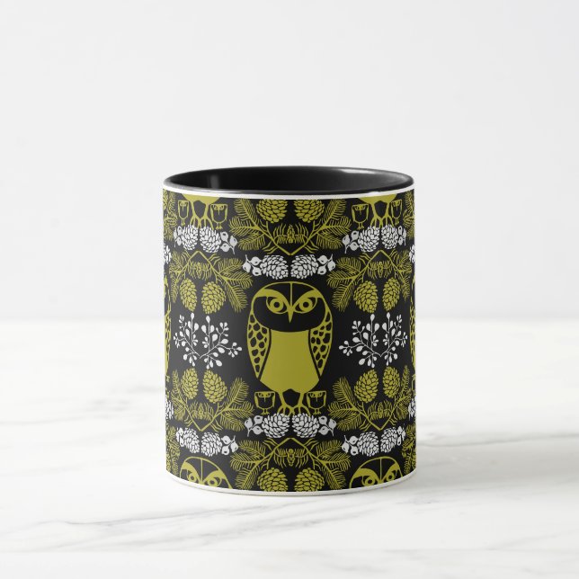 Folk Art Uggla Prints Mugg (Center)