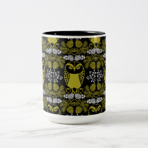 Folk Art Uggla Prints Två-Tonad Mugg
