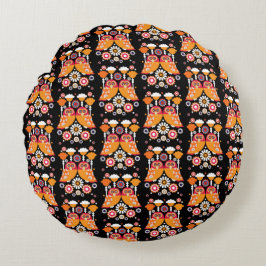 Folk Art Uggla Rund Kudde