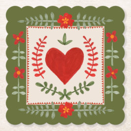 Folk Art Valentine Underlägg Papper