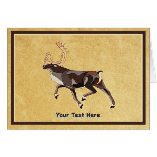 Folk Art Västindiou/Reindeer Hälsningskort