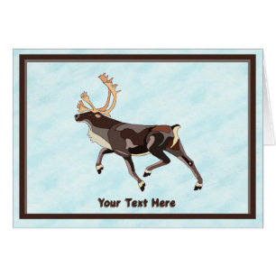 Folk Art Västindiou/Reindeer Hälsningskort