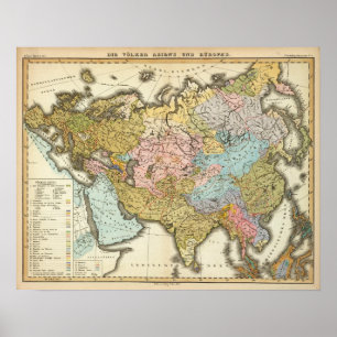 Folk av Asien och Europa Poster