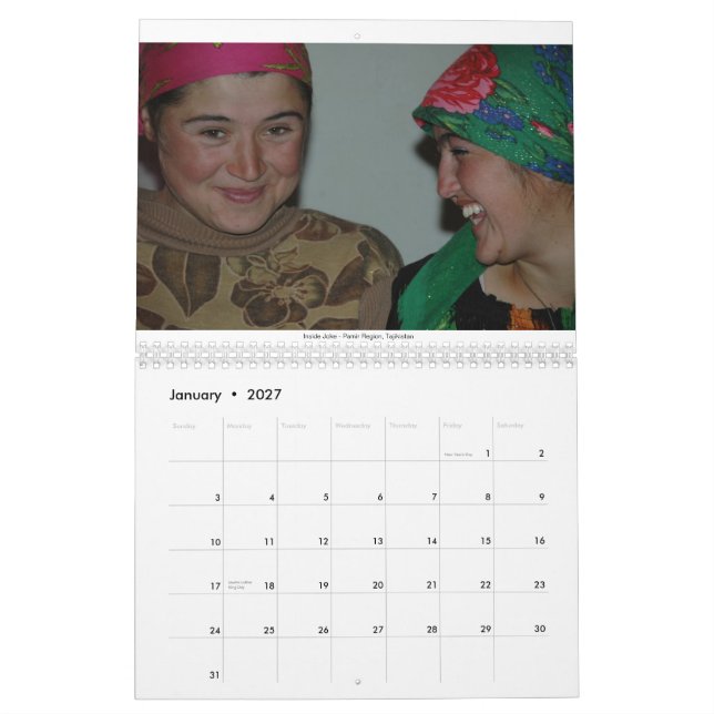 Folk av världen kalender (Jan 2027)