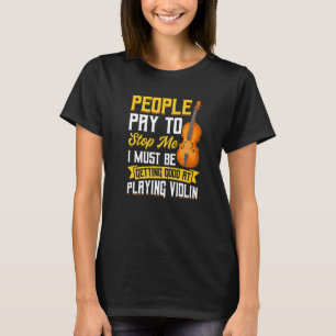 Folk Betalar stoppa mig Violin Player Violinist Mu T Shirt