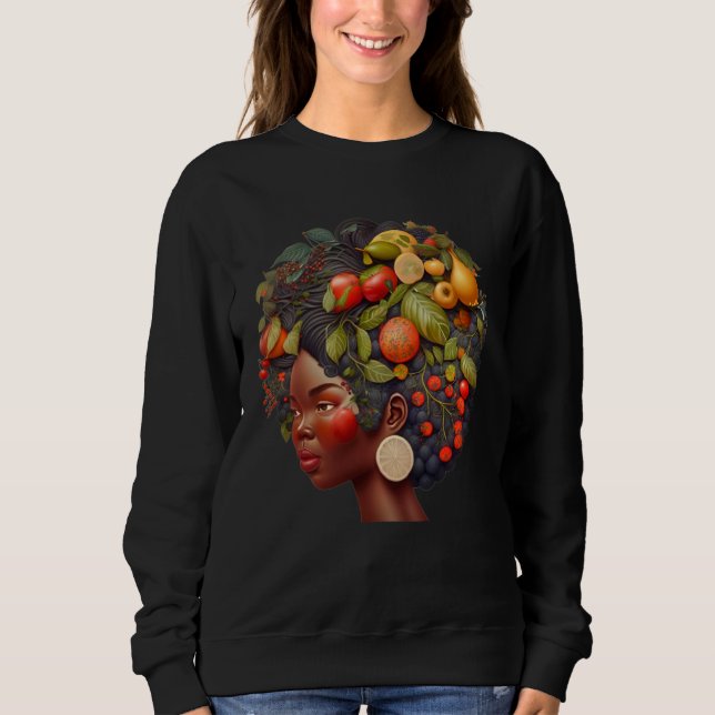 Folk Black Health Fruitful Sista African American  T Shirt (Framsida)