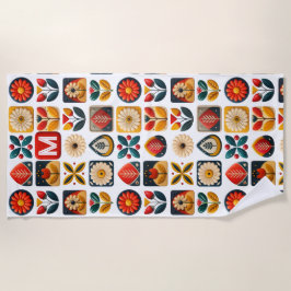 Folk Blommigt Summer Vibes - Personlig Monogram