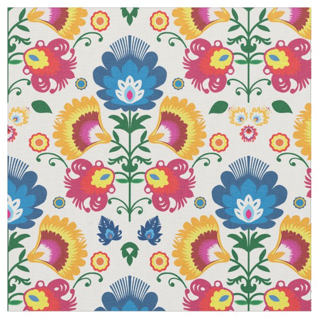 Folk blommor på vitt tyg (Närbild)