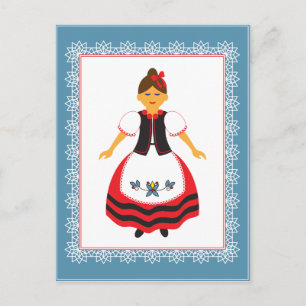 Folk Costume Vykort