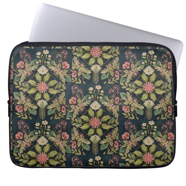 folk country damast laptop fodral (Framsidan)