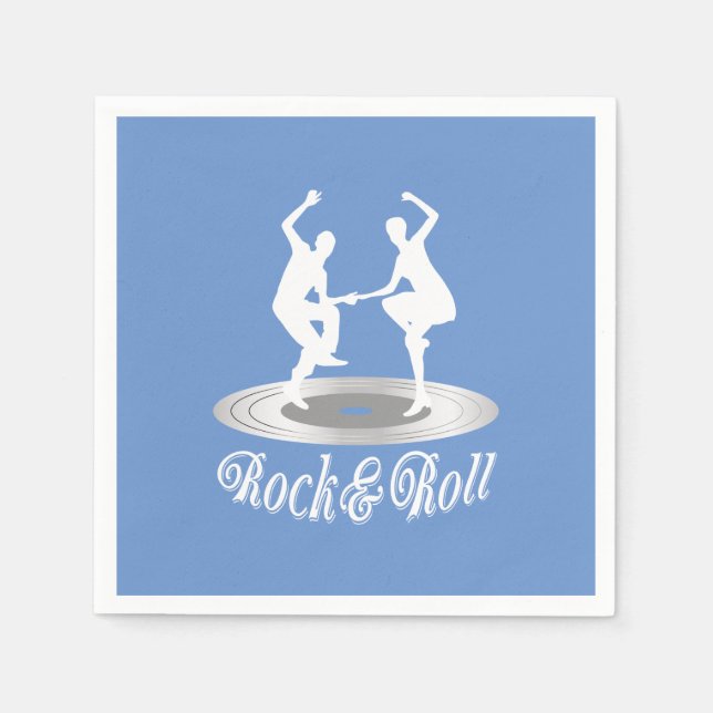 Folk dans Rock and roll Pappersservett (Framsidan)