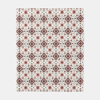 Folk Diamond Cross Stitch Seamless Pattern Fleecefilt