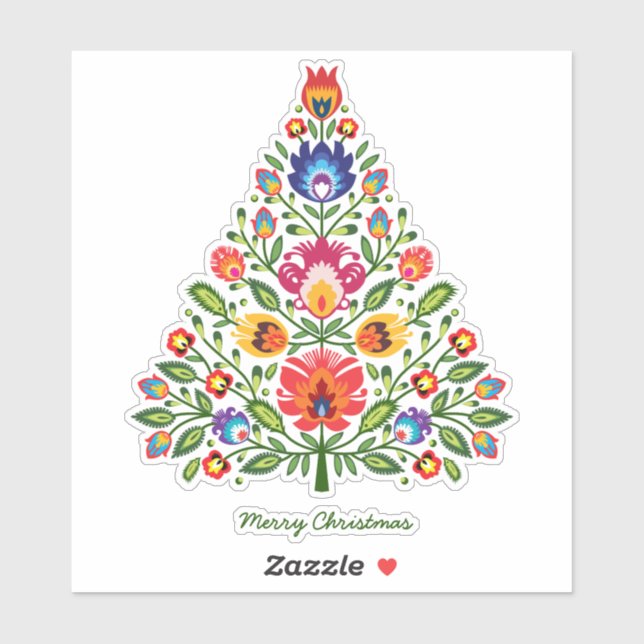 Folk Enchantment: Julgran Klistermärken (Ark)