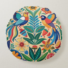 Folk Flora & fauna Rund Kudde