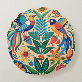 Folk Flora & fauna Rund Kudde