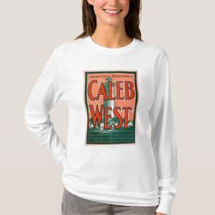Folk "för Caleb västra" fyrNew England hav T-shirt