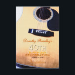 Folk för födelsedagsfestanpassningsbar för gitarr inbjudningar<br><div class="desc">Den Folk gitarren med en texturerad bild som erhåller en vintage, verkställer. Dubbel bokstäver (vit och svarten) för att stort antal ska skapa tappar skuggar. 40th födelsedaginbjudan för anpassade. Du kan lätt ändra textfärg, stilsorten, format, och att placera, genom att klicka skräddarsy, knäppas. Matcha födelsedaggästboken (spiral anteckningsbok), födelsedagporto och pappersservetten....</div>