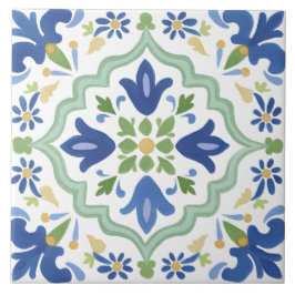 Folk Garden Watercolor Kakelplatta