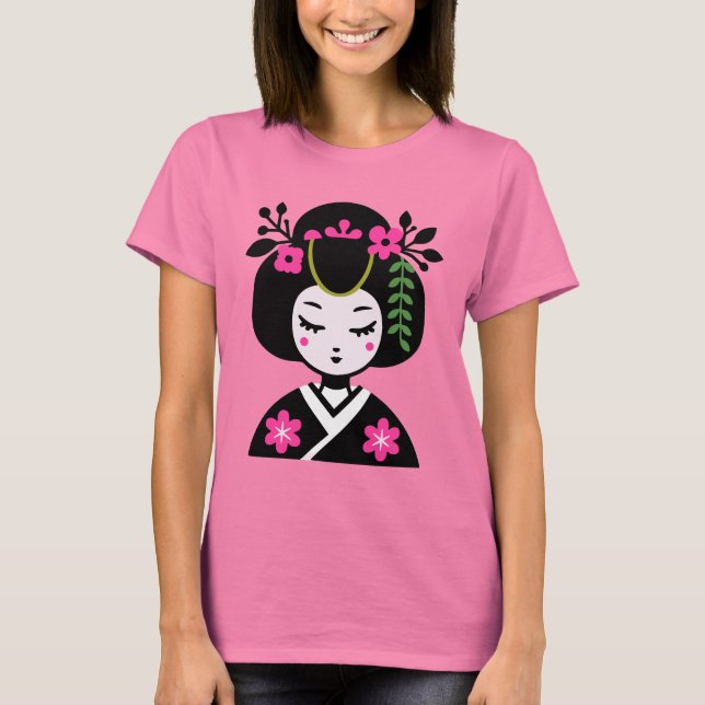 Folk Geisha T Shirt (Framsida)