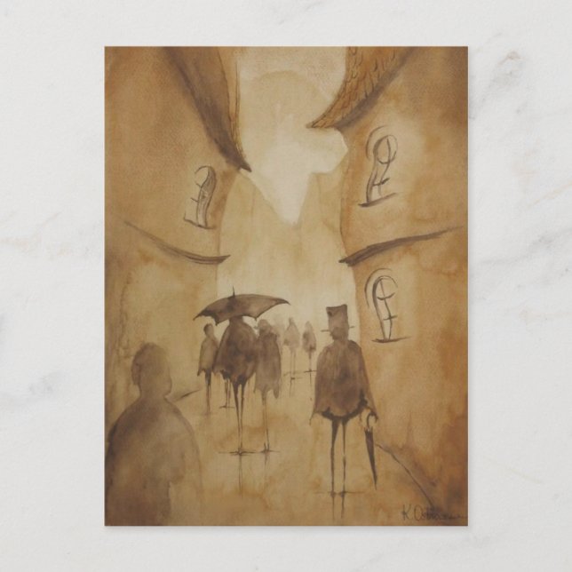 folk gick den vägen vykort (Framsida)