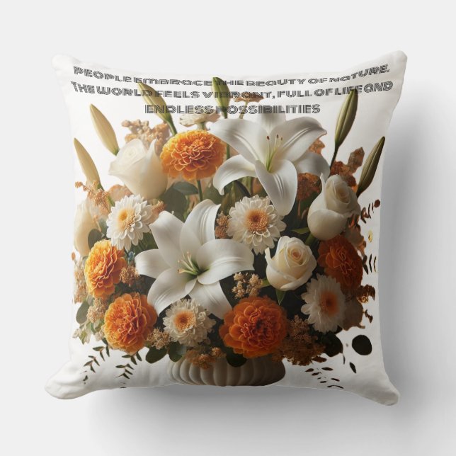 Folk gillar naturens skönhet. kudde (Framsida)