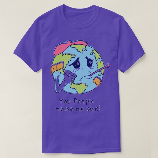 Folk gör mig sjuk t shirt (Design framsida)