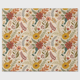 Folk-Inspired Autumn Wildflower Print Presentpapper