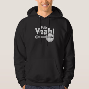 Folk Ja Retro Banjo Guitar Music Hoodie