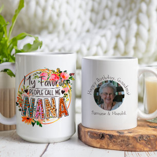 Folk kallar mig Nana Grattis på födelsedagen Grand Kaffemugg