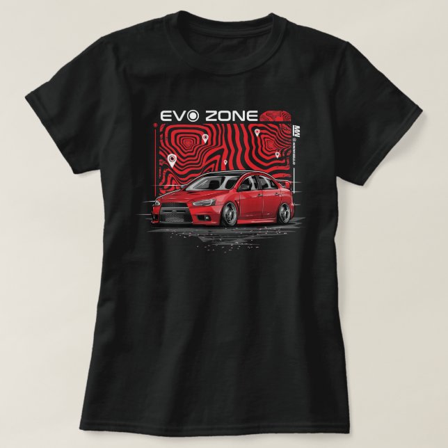 Folk kallar mig Red Lancer Evolution X Stance T Shirt (Design framsida)